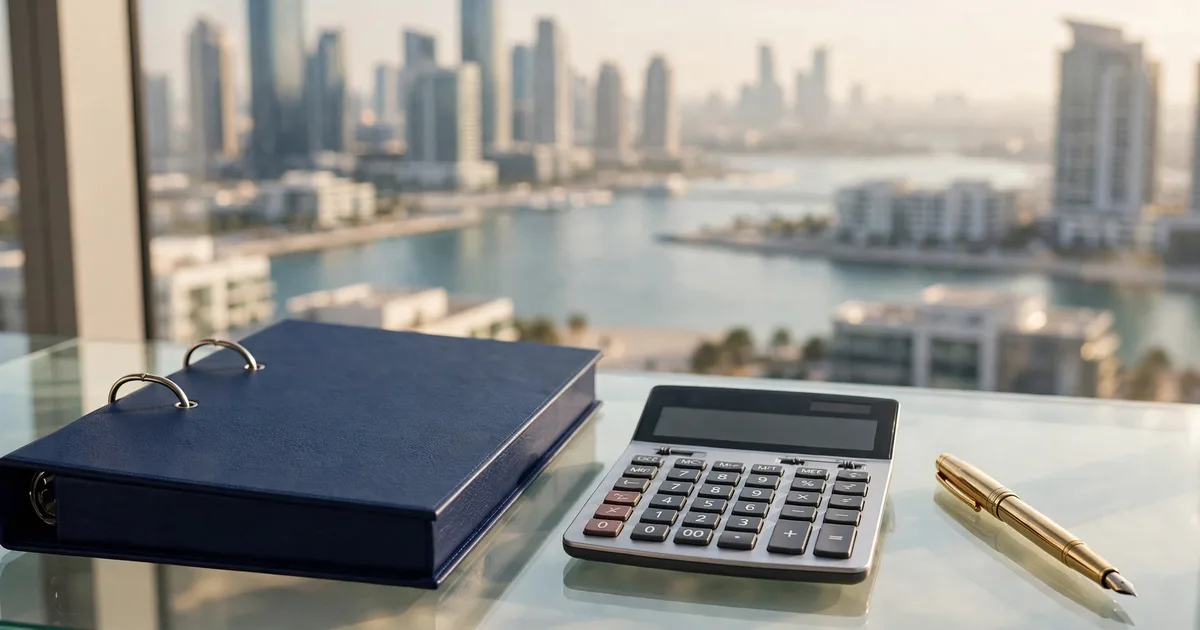 Illustration of corporate tax consultants scored in lapis blue and gold, with a law book, columns and a shortlist table