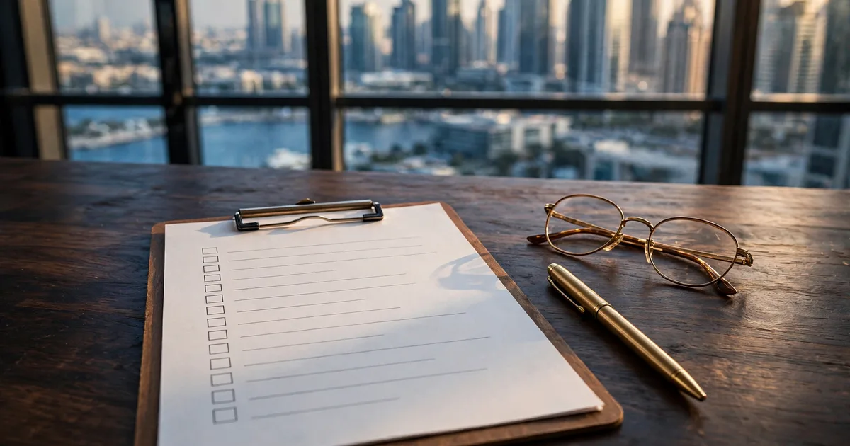 A complete handover file of UAE tax records passing from one accounting firm to another in lapis blue and gold